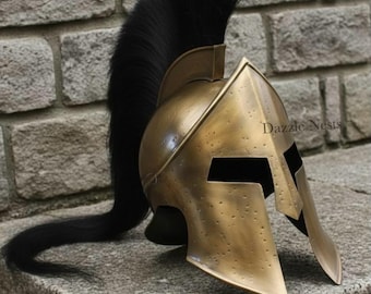 Casco espartano del legendario guerrero rey Leónidas, perfecto para atuendos de fantasía o exhibición, casco de película 300, casco de cosplay usable