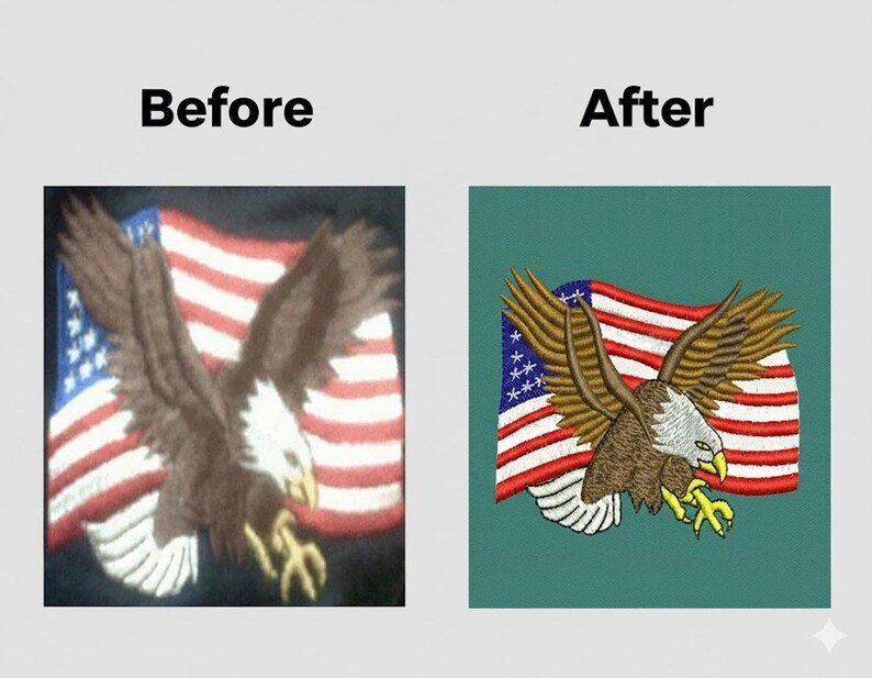 Bald Eagle American Flag Embroidery Design, Patriotic USA File (3.50x2 ...
