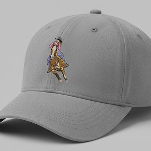 Barrel Racing Girl Embroidery Design - Western Cowgirl Machine Embroidery Pattern| Horse Rider Digital File for Jackets| T-Shirts & Tote Bag