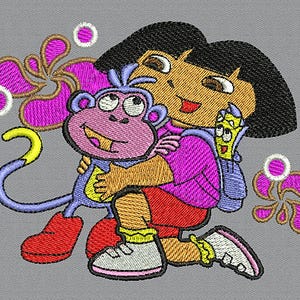 Dora the Explorer Machine Embroidery - Etsy