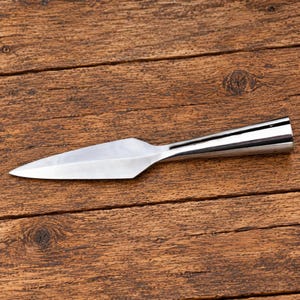 Punta de lanza pulida, pieza histórica de 28 cm, decoración de estilo vintage