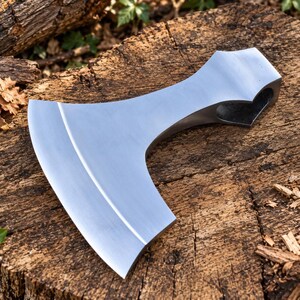 Tête de hache seule, ébauche en métal forgé à la main, 19 cm, finition polie
