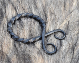 Hand Forged Iron Troll Cross Belt Buckle | Medieval Norse Style | Viking Protection Amulet Design