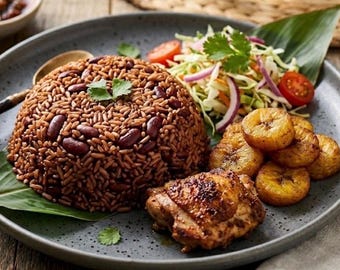 Tradycyjny ryż i fasola Ghana Waakye
