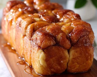 Pull apart gourmet monkey bread, caramel option