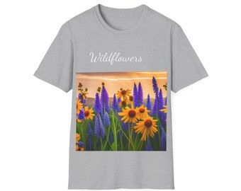 Wildflowers T-Shirt Garden Lover Shirt, Flower Lover Tee, Boho Tee, Vintage Botanical Tee, Floral Nature T-Shirt