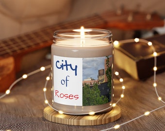 City of Roses Portland Oregon Scented Soy Candle, 9oz