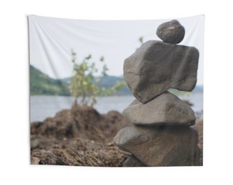 Zen Wall Art Beauty Balance Rocks Indoor Wall Tapestries