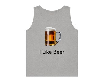 I Like Beer Cotton Tank Top Gifts For HIm Beer Lover Gifts Funny Drinking Shirt