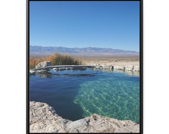 Nevada Hot Springs Mountains High Desert Clear Water Gallery Canvas Wraps, Vertical Frame