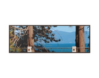 Lake Tahoe Real Photo, Beautiful Mountain Waterscape California Nevada Canvas Wraps, Horizontal Frame