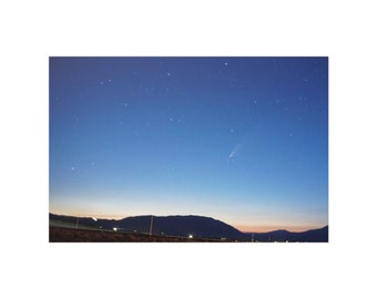 Northern Nevada Night Sky Comet NEOWISE Astronomical wonders Stargazing Satin Posters