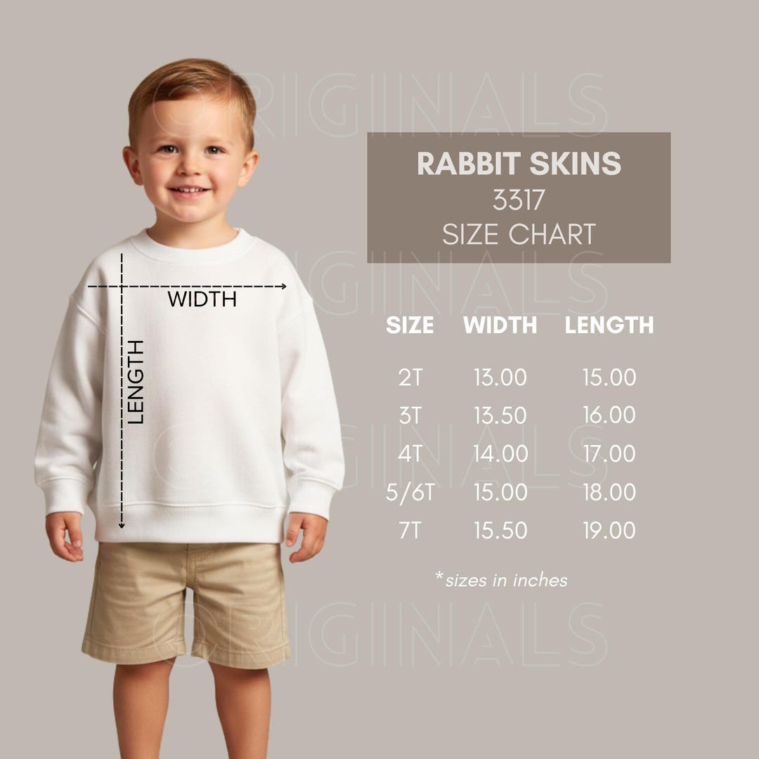 Rabbit Skins 3317 Size Chart, Kids PNG, Sizing Chart, Toddler ...