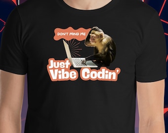 Just Vibe Codin' bomulls-T-shirt | Rolig programmerare, utvecklare, Viber-kodare-T-shirt och gåva