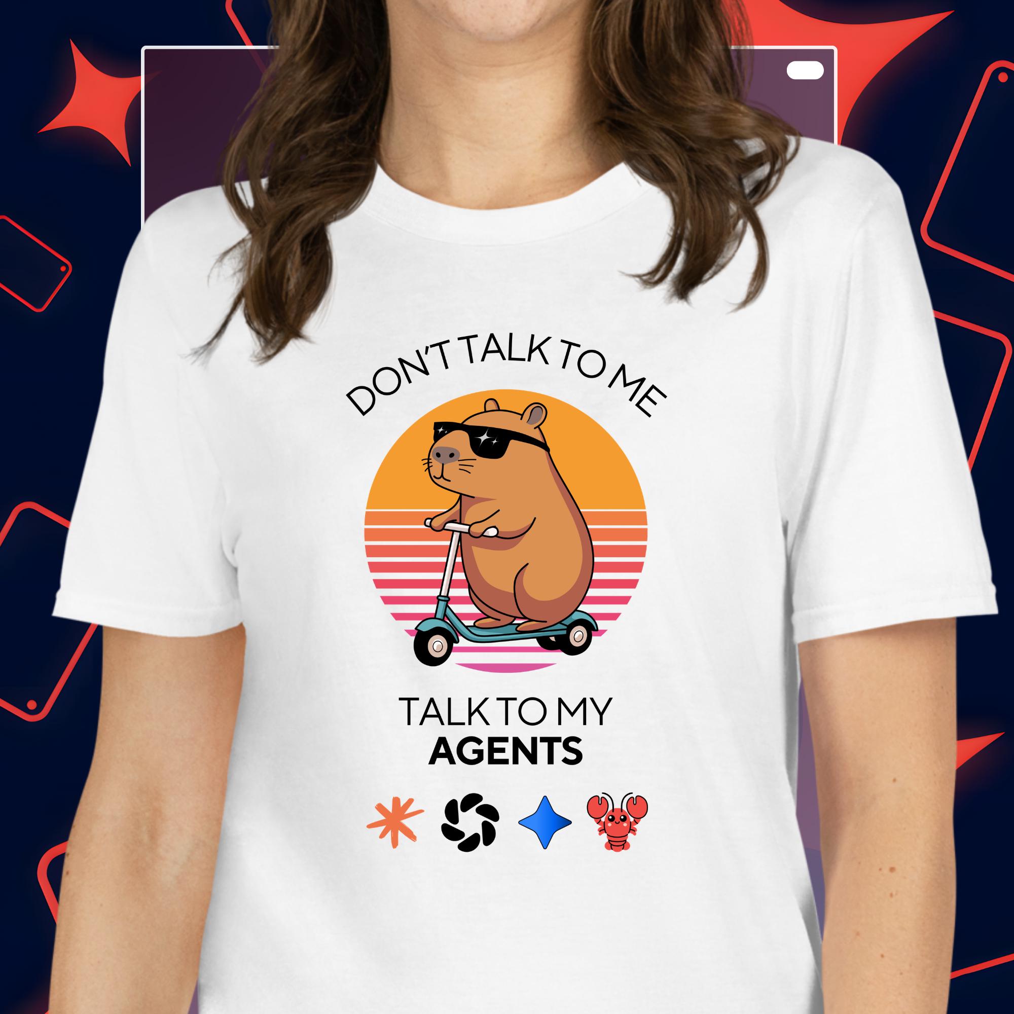 Capybara Tech Funny AI Agents Shirt - Capybara Tech Humor Tee for Software Engineers ...