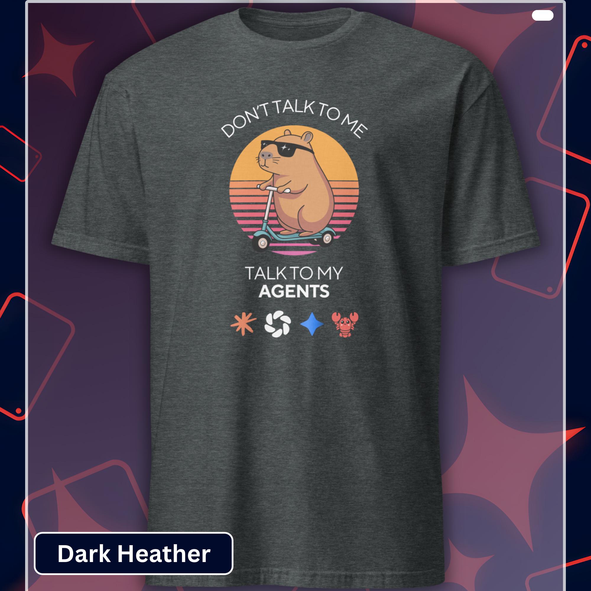 Capybara Tech Funny AI Agents Shirt - Capybara Tech Humor Tee for Software Engineers ...