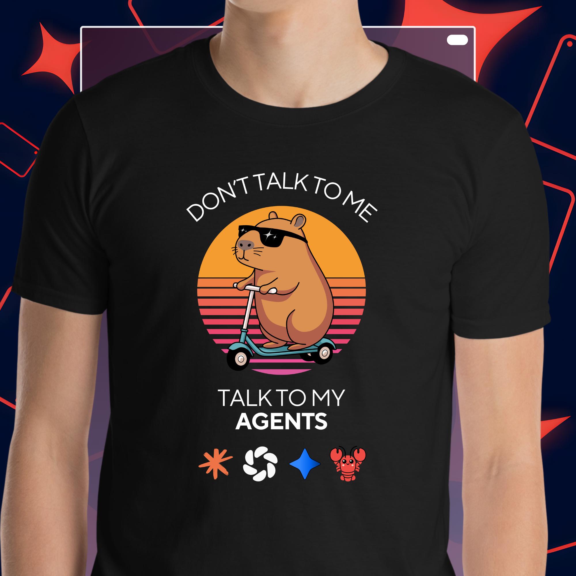 Capybara Tech Funny AI Agents Shirt - Capybara Tech Humor Tee for Software Engineers ...