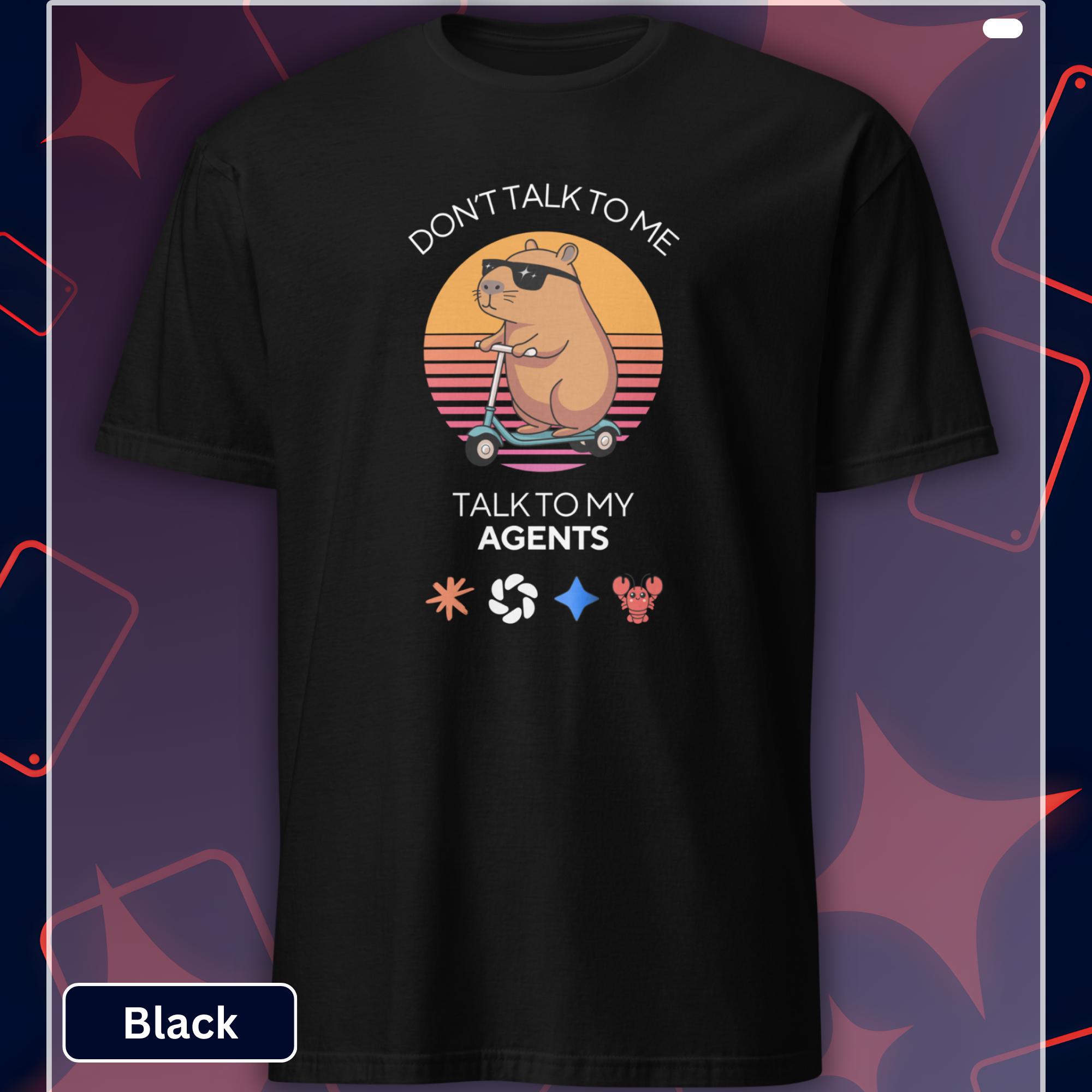 Capybara Tech Funny AI Agents Shirt - Capybara Tech Humor Tee for Software Engineers ...