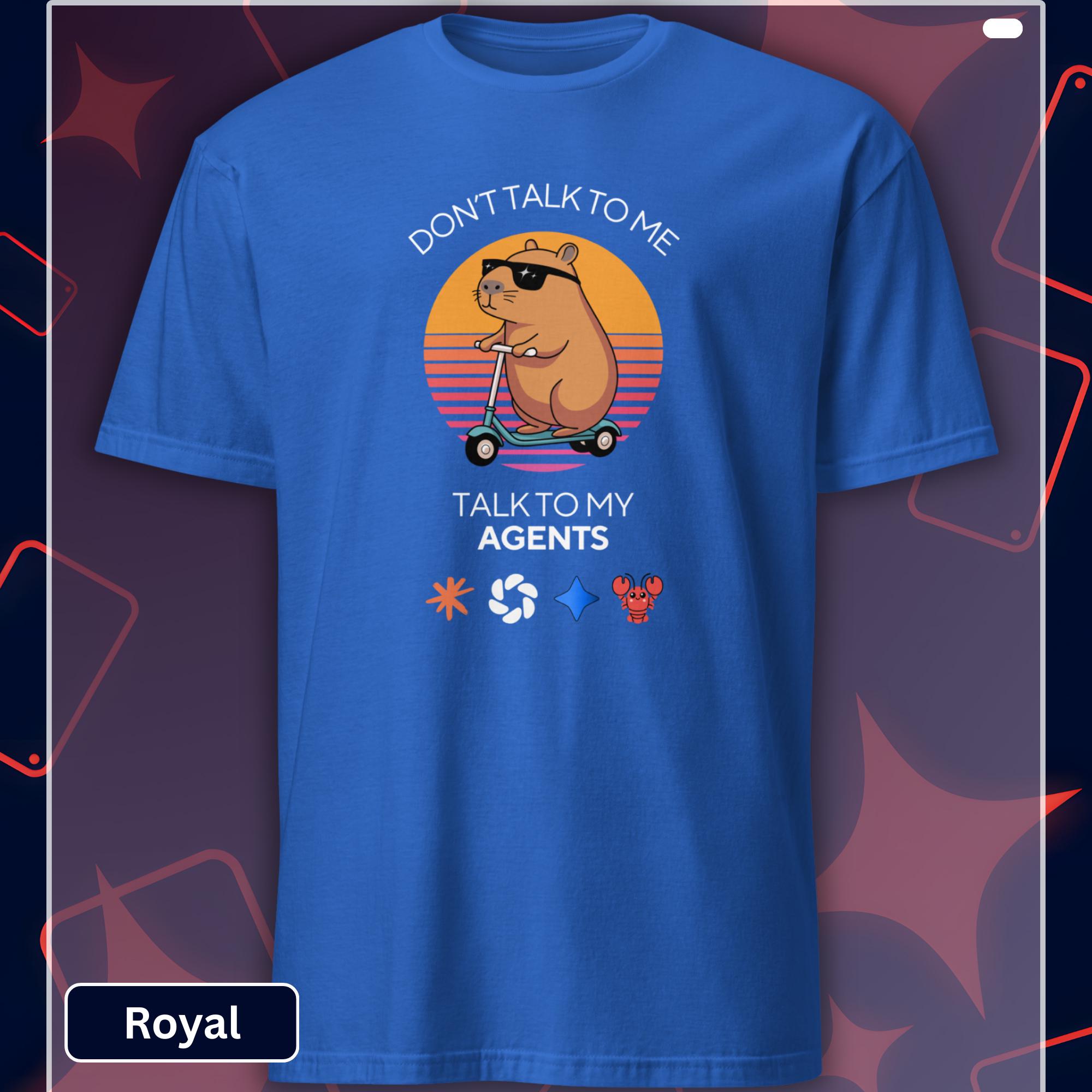 Funny AI Agents Shirt - Capybara Tech Humor Tee for Software Engineers ...