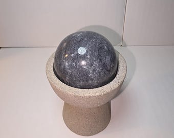 Esfera de cristal de sodalita / Bola pulida azul intenso / Piedra de la verdad y la paz interior