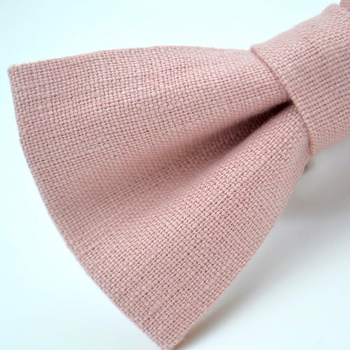 blush colored bow ties