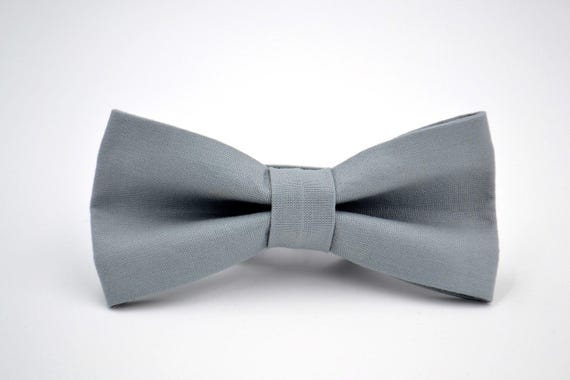 Mens Bow Tie Kona Cotton in Slate Blue Gray Bowtie Steel - Etsy