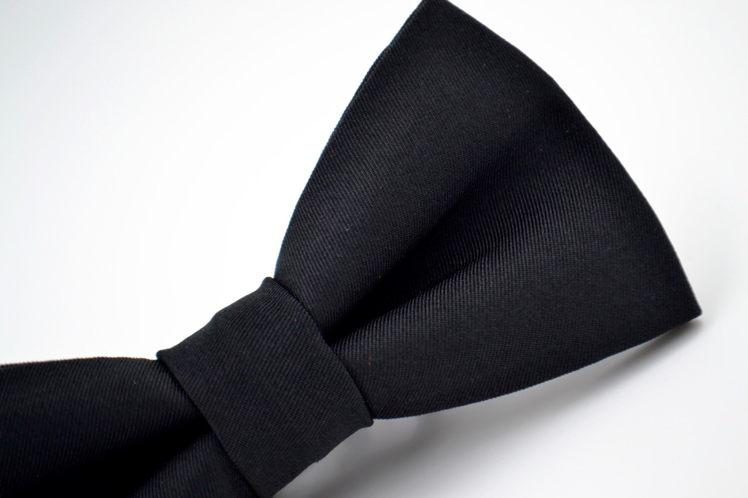 Mens Bow Tie in Black Black Formal Bow Tie Groom Bow Tie Etsy