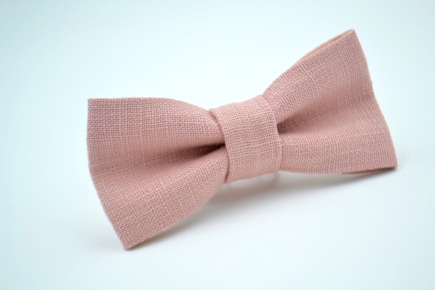 Children's Bowtie in Dusty Pink Linen 1 Dusty Rose Bow Etsy