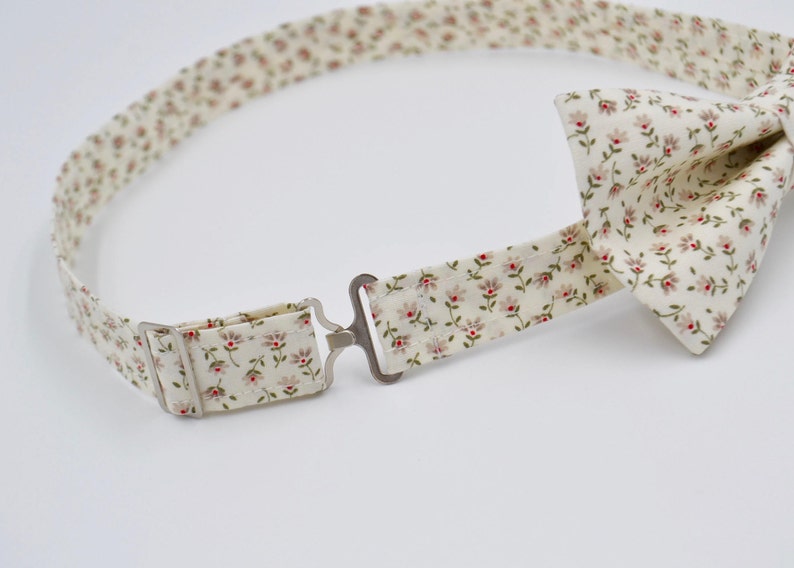 Mens Ivory Floral Bowtie Taupe Bow Tie Pre Tied Bow Tie - Etsy