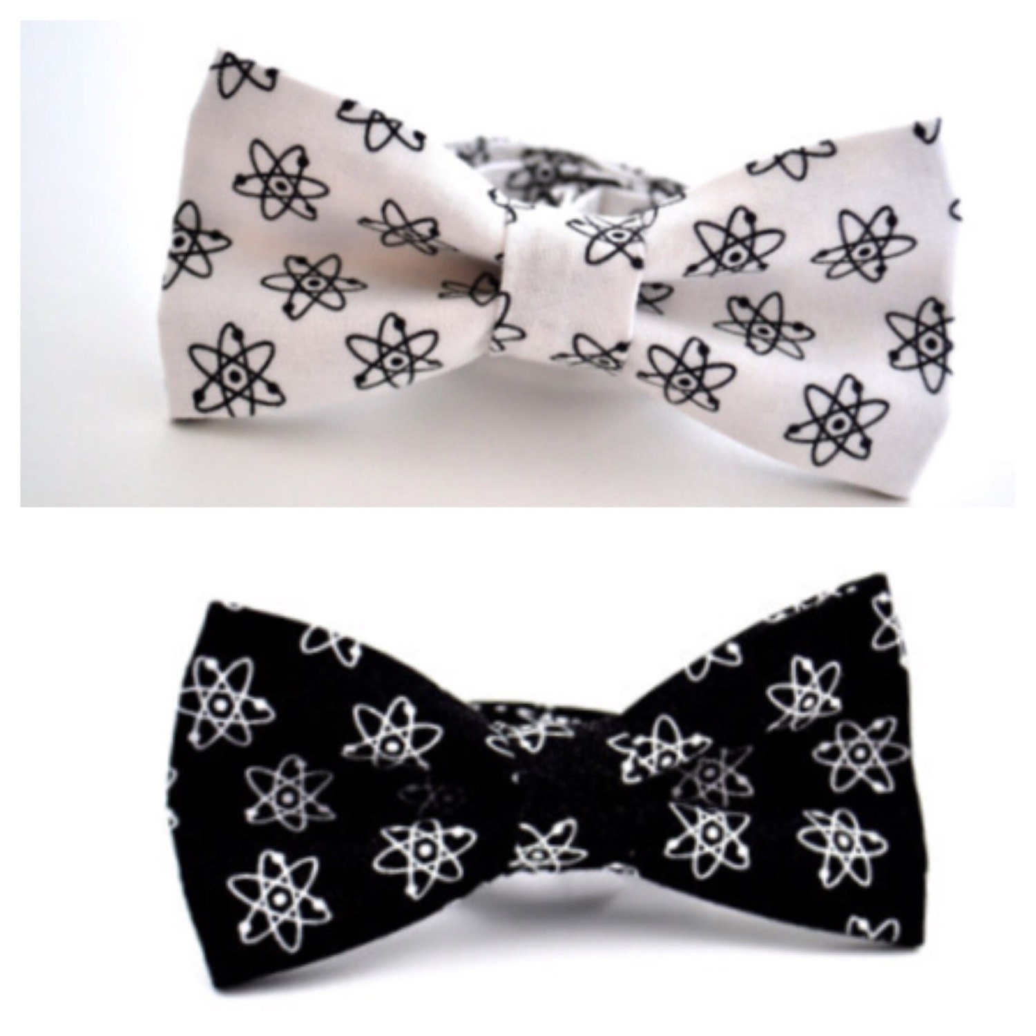 Mens Bow Tie Atoms in Black Science Bow Tie Etsy