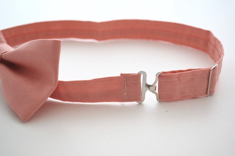 Mens Bow Tie in Coral Kona Cotton