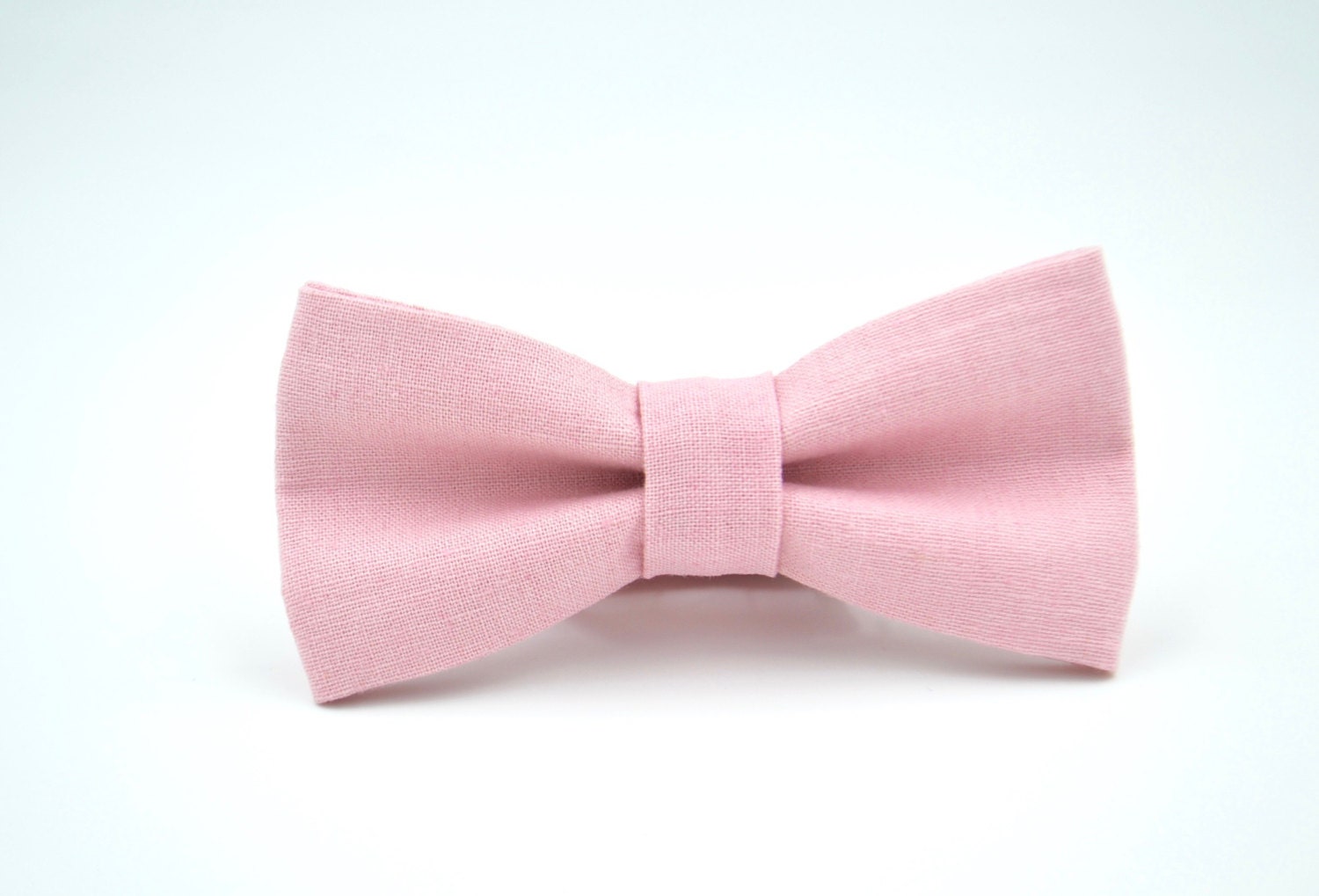 Mens Bow Tie in Pink Linen | Etsy