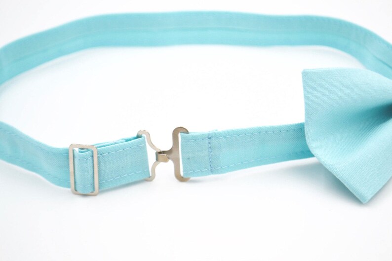 Mens Bowtie Kaufman Kona Cotton in Aqua Blue Bow Tie Aqua Etsy