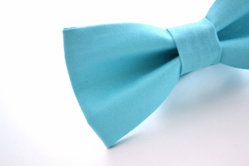 Mens Bowtie in Bahama Blue Kona Cotton Blue Bow Tie Aqua Bow Etsy