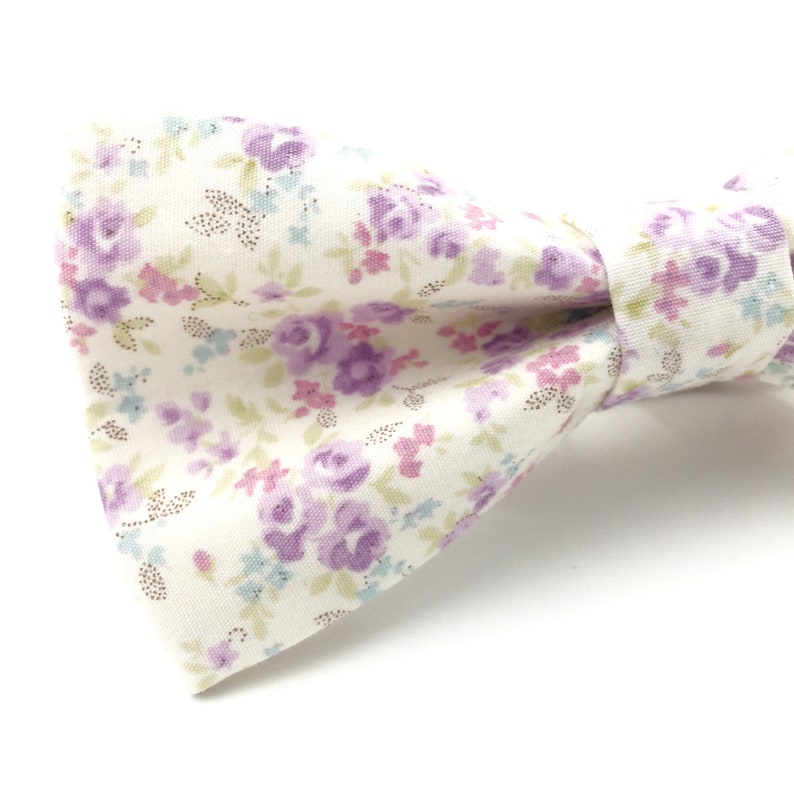 Mens Floral Bow Tie Purple Floral Bowtie Purple Bow Tie Etsy