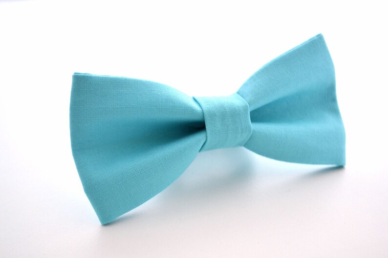 Mens Bowtie in Bahama Blue Kona Cotton Blue Bow Tie Aqua Bow Etsy