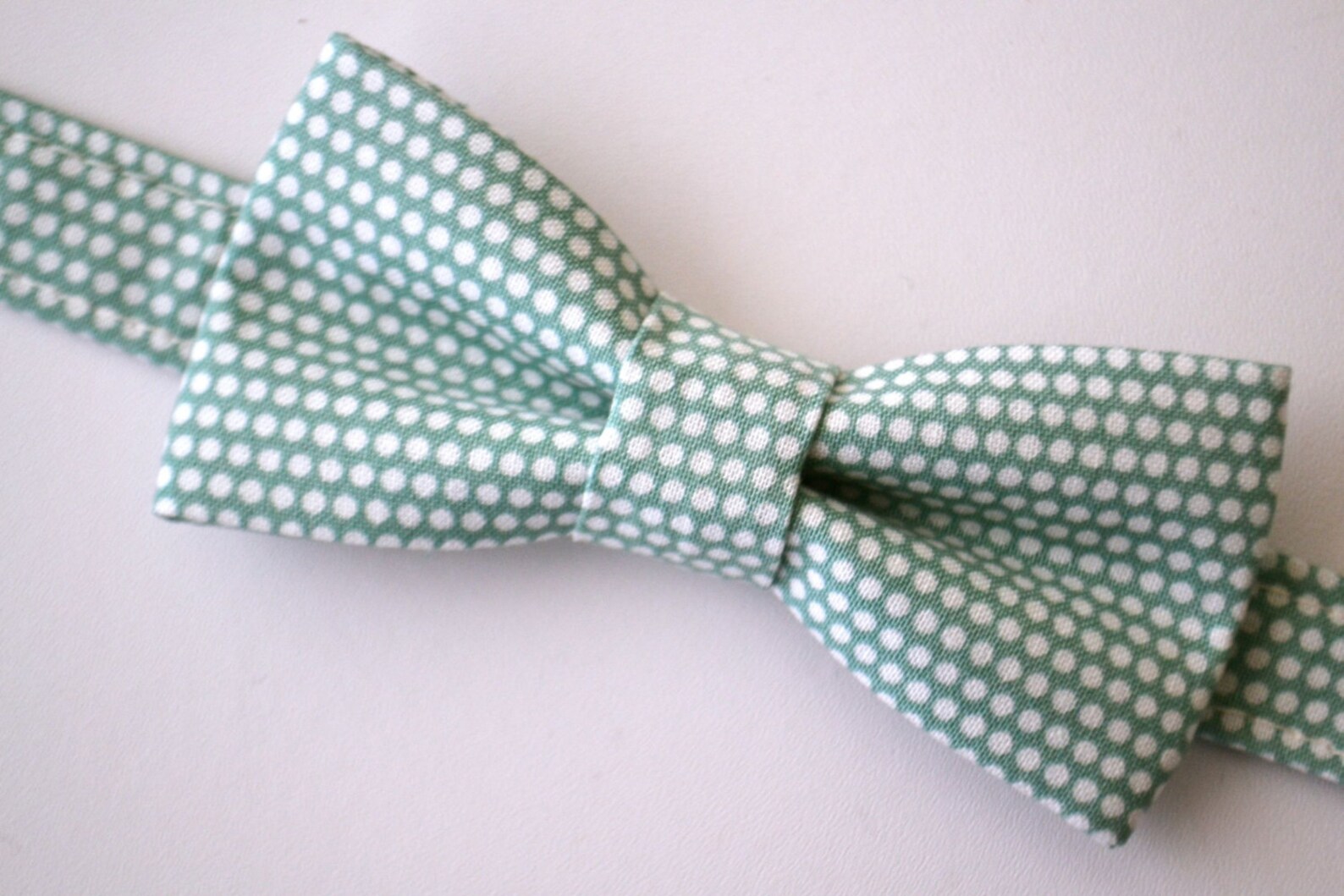 Children's Bow Tie Green Polka Dot Sage Green Bow Tie Etsy