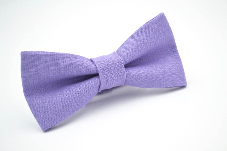 Mens Bowtie in Lavender Linen Mens Purple Bow Tie Lavender Etsy