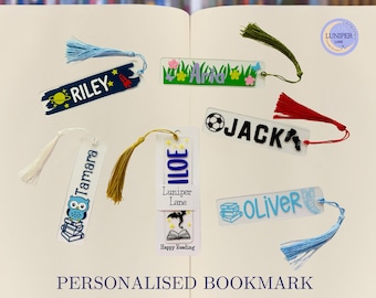 Personalized Acrylic Bookmark: Custom Name, design with Tassel