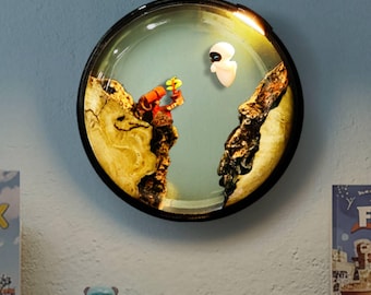 Handmade Robot Couple Resin Lamp, Sci-Fi Night Light, Romantic Desk Decor, Unique Gift for Him and Her