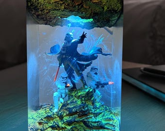 Handmade Dar.th Va.der Resin Lamp – LED Night Light