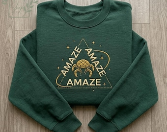Embroidered Funny Space Alien Sweatshirt, Sci Fi Book Lover Crewneck, Cute Alien Sweater, Nerdy Reader Gift, Cozy Bookish Sweatshirt