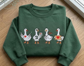 Embroidered Scrub Life Goose Sweatshirt, Cute Nurse Goose Sweater, Medical Student Crewneck, Healthcare Worker Gift, Funny Hospital Shirt