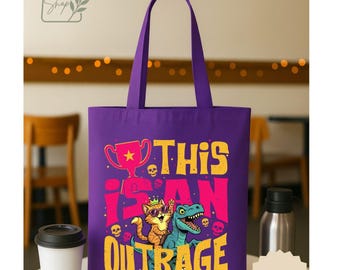 Princess Donut Tote Bag, Dungeon Crawler Carl Bookish Bag, Fantasy Reader Canvas Tote Gift MN36