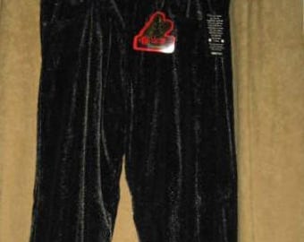 Vintage 90s Mens Disco Pants Jeans Epidemic Black Velour 38