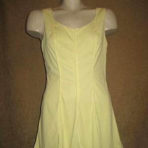 Vintage 70s Yellow Tennis Dress with Panty by Riha