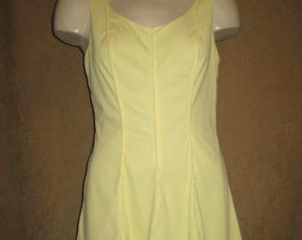 Vintage 70s Yellow Tennis Dress with Panty by Riha