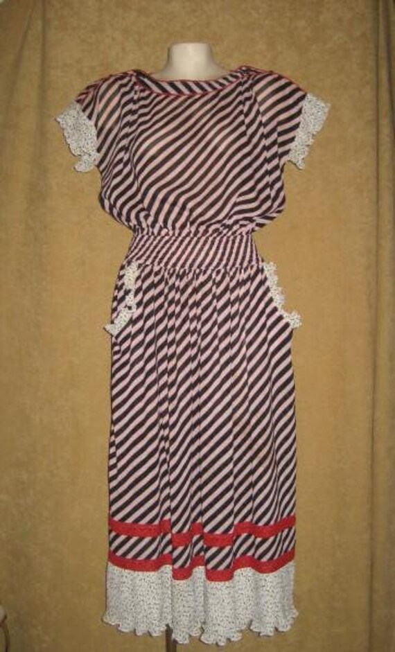 Vintage Dress 80s Does 40s Style by Mosaic