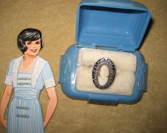 Vintage 20s 30s Martelli Sterling Cameo Ring
