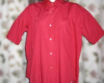 Vintage 60s Men's Brent Shirt Short Sleeve L